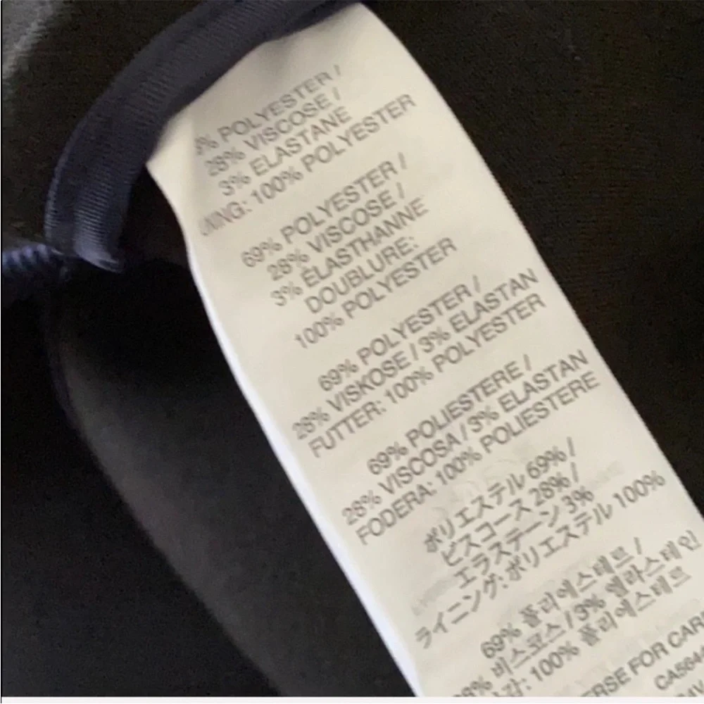 J. Crew Tipped Twill Jacket black navy trim size 6